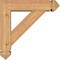 Ekena Millwork Traditional Arts and Crafts Smooth Bracket w/ Offset Brace, Western Red Cedar, 5 1/2"W x 20"D x 20"H BKT0604X20X20TRA03SWR - alternate 4